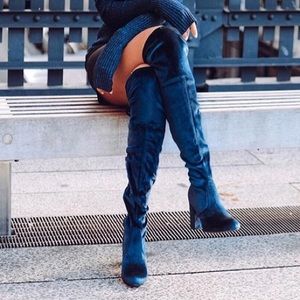 Shoes - Blue velvet boots Shoes - Blue velvet boots